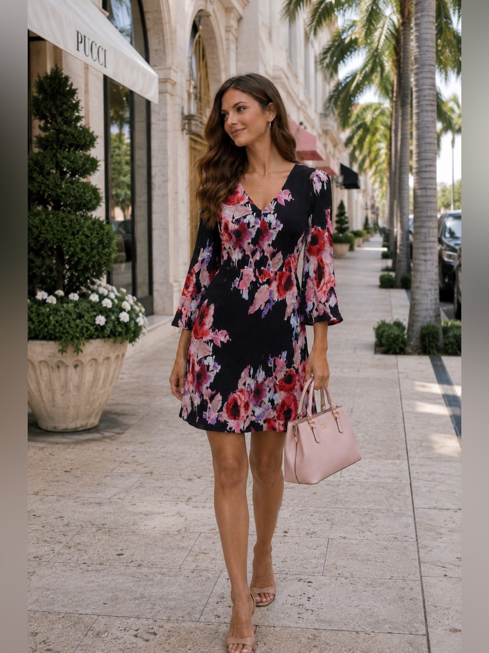 Kate Spade “Hazy” Floral Long Sleeve Dress ~ Sz 2